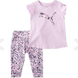 BNWT Puma Toddler Cap Sleeve Tee & Capri Set
